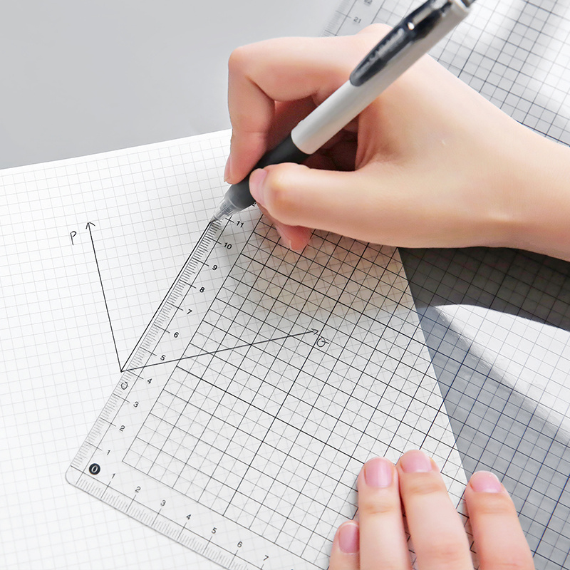 Ruler Set Transparent - ไม้บรรทัดโปร่งใสBoard A4 B5นักเรียนเขียนPad Pad PVCตารางแผ่นตัดเย็บDrawingคลิปบอร์ดวัดอุปกรณ์