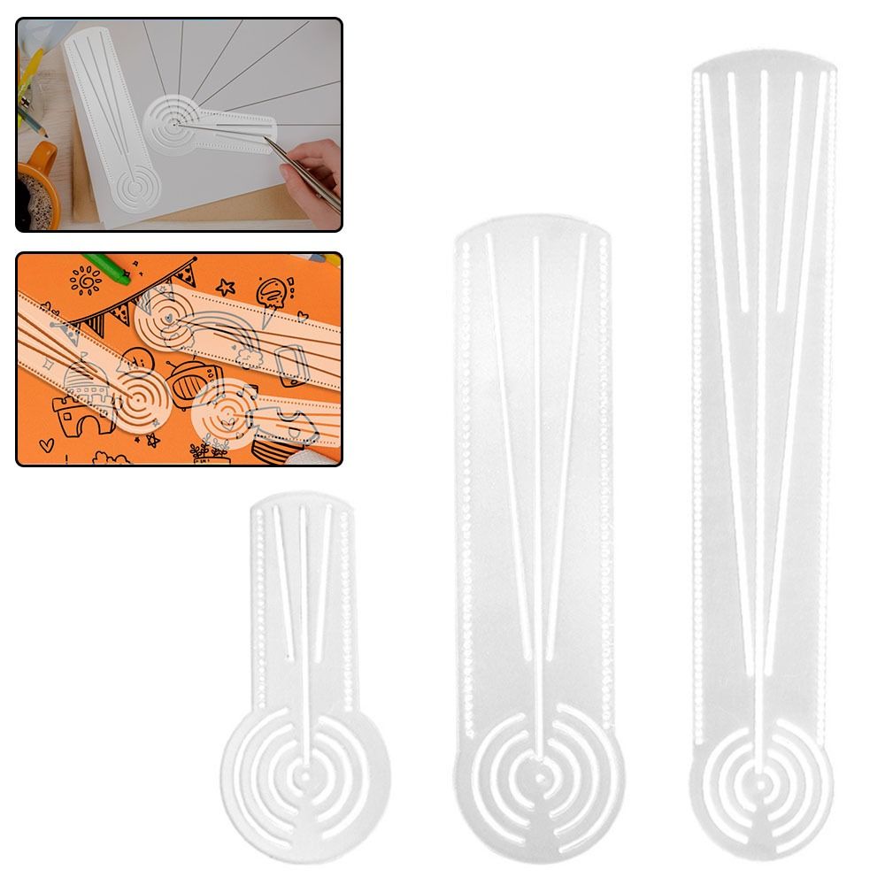 Ruler Set Transparent - แม่แบบวาดลายมันดาลาคุณภาพสูงอเนกประสงค์ ไม้บรรทัดลายเรขาคณิตอะคริลิกใส ใช้ซ้ำได้
