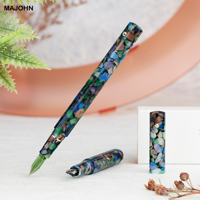 Office Stationery Supply Business - ปากกาหมึกซึม MAJOHN N8 หัวเรซิ่นแก้ว ปากกาเขียนด้วยมือ สำหรับเขียนธุรกิจ