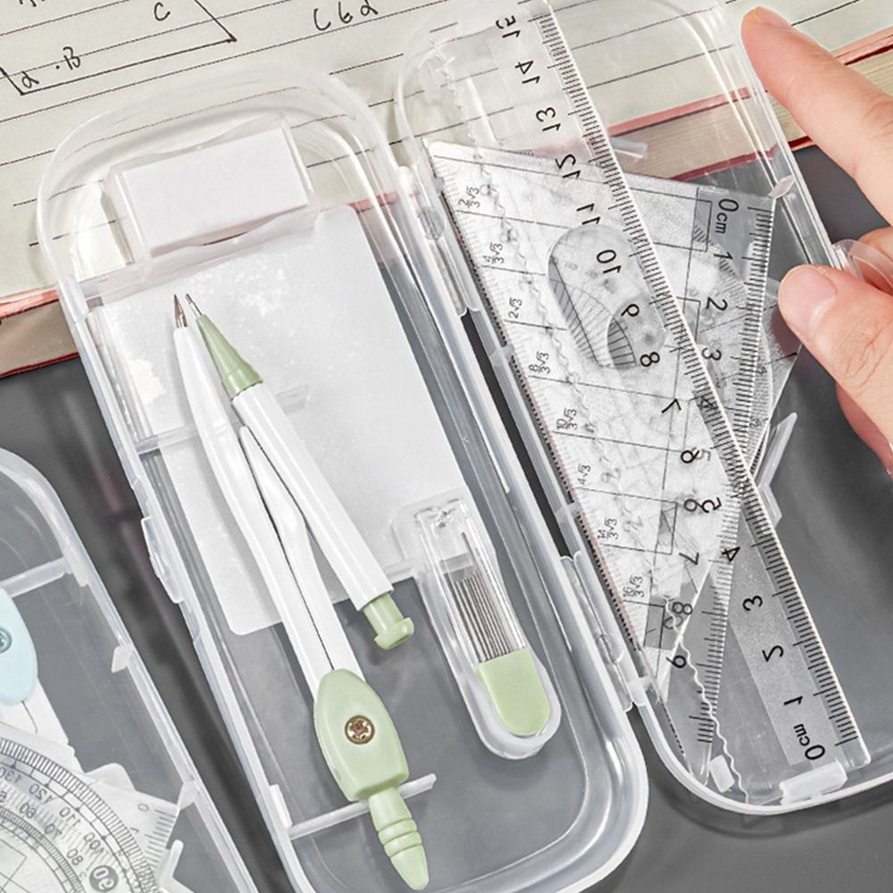ชุดเครื่องเขียนคุณภาพสูง 8 ชิ้ - Ruler Set Transparent บทวิจารณ์และราคา