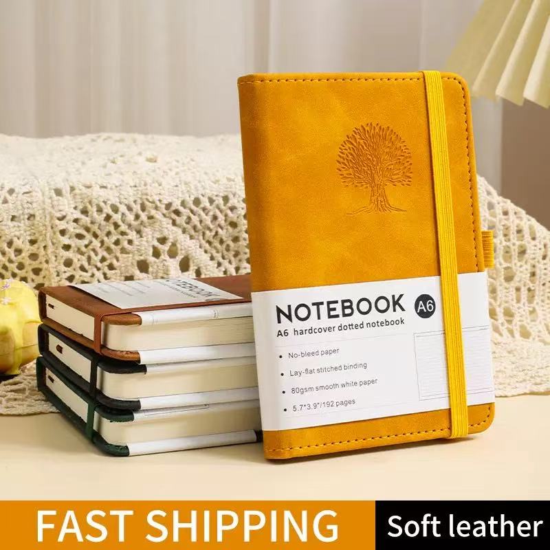 สมุดบันทึกปกแข็งแบบพกพา A6 ปกห - Journal Leather Hardcover บทวิจารณ์และราคา