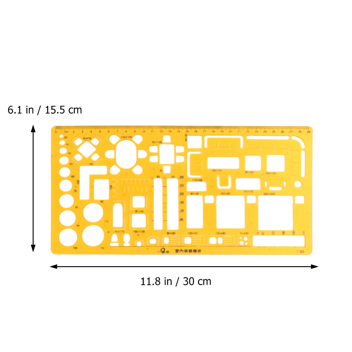 ชุดไม้บรรทัดพลาสติกแข็งใสสีส้ม - Ruler Set Transparent บทวิจารณ์และราคา