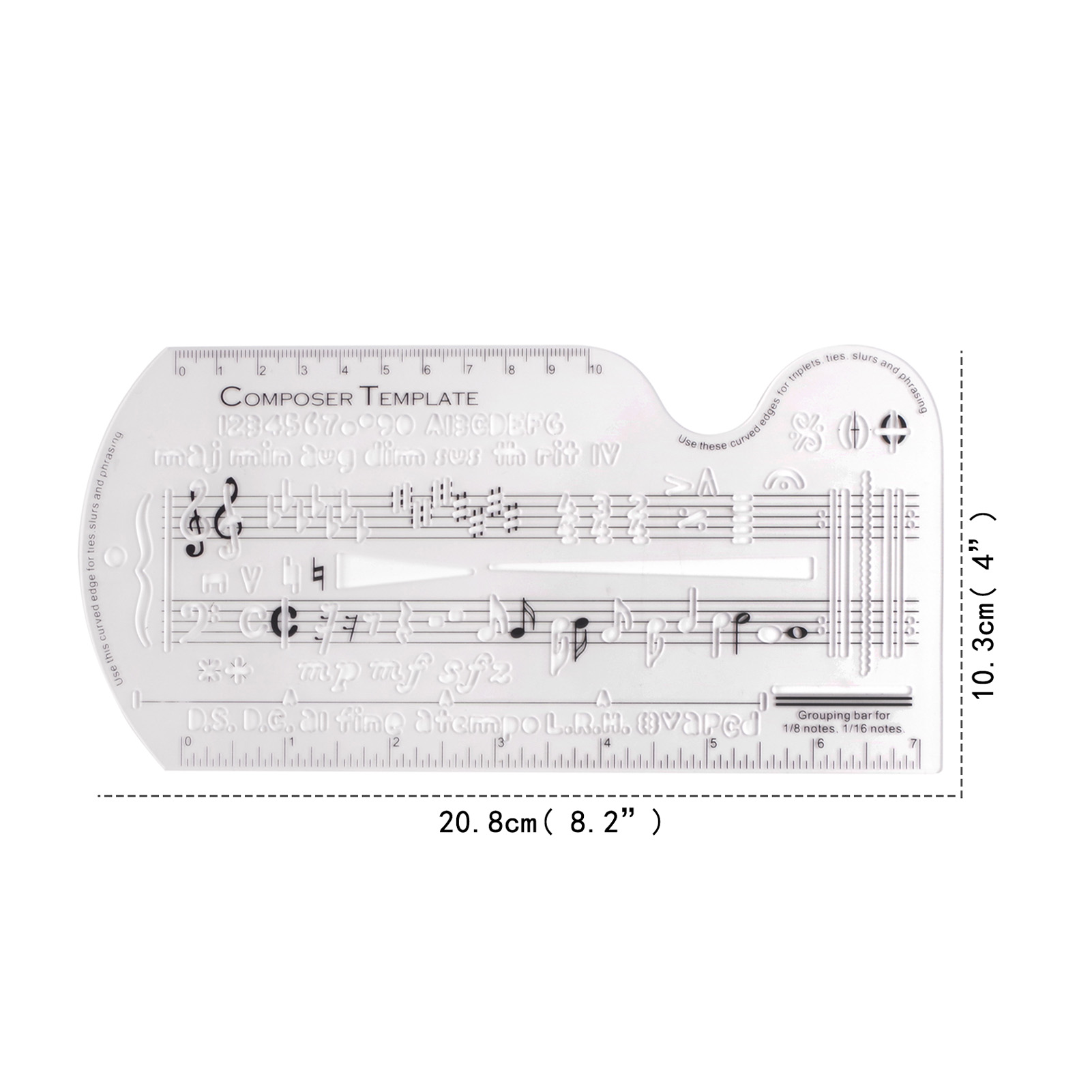 นักแต่งเพลงแม่แบบแผ่นเพลงวาดแผ - Ruler Set Transparent บทวิจารณ์และราคา