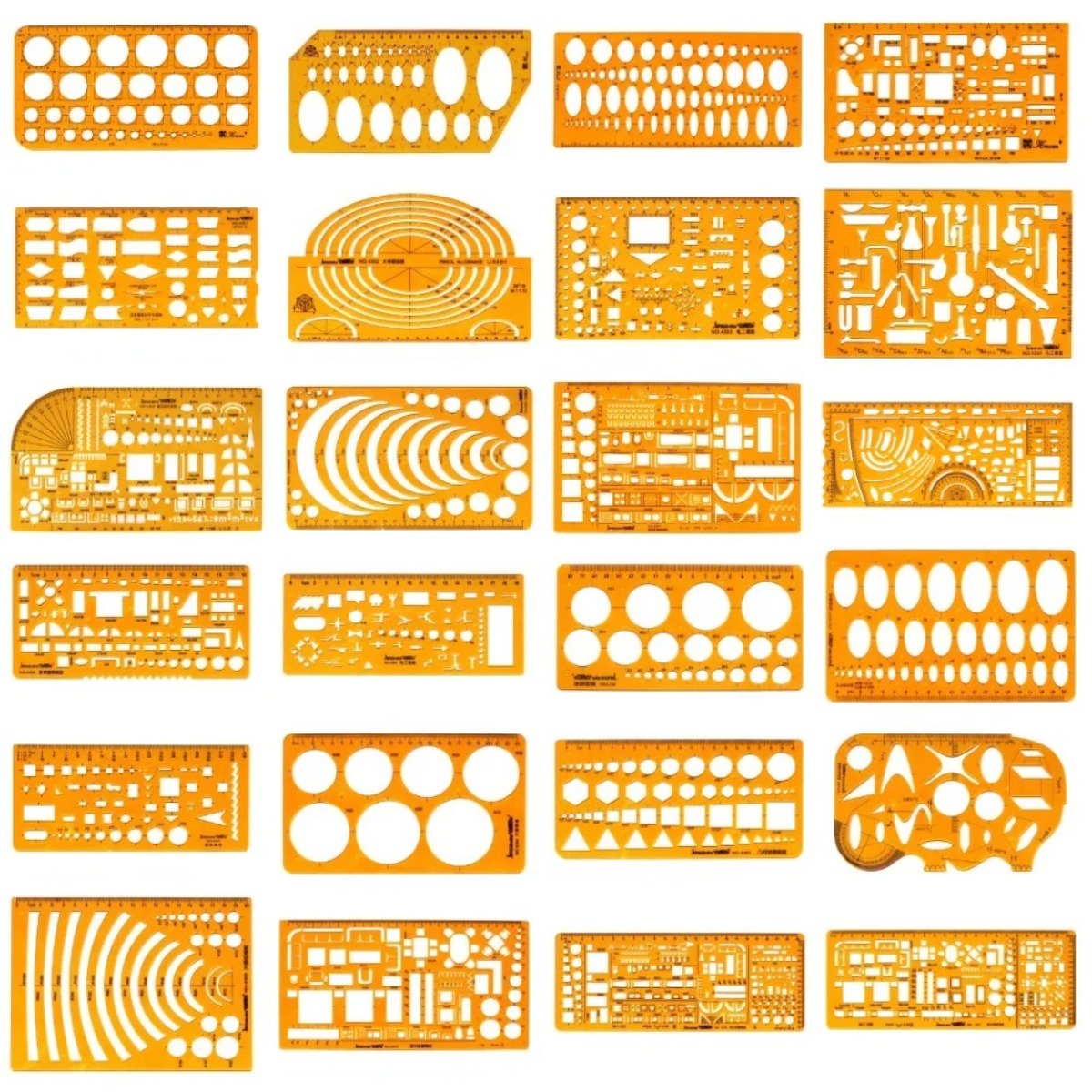 ชุดแม่แบบการวาดภาพเรขาคณิตพร้อ - Ruler Set Transparent บทวิจารณ์และราคา