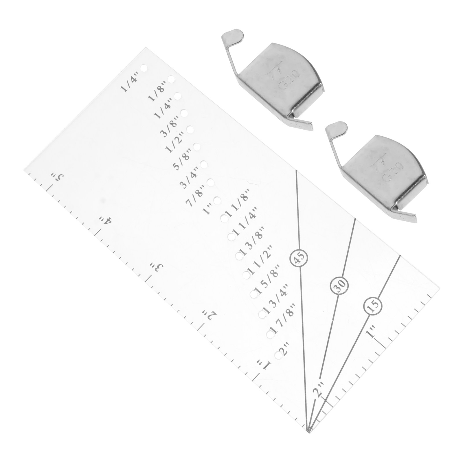 1 ชุด ไม้บรรทัดพลาสติกสำหรับงา - Ruler Set Transparent บทวิจารณ์และราคา