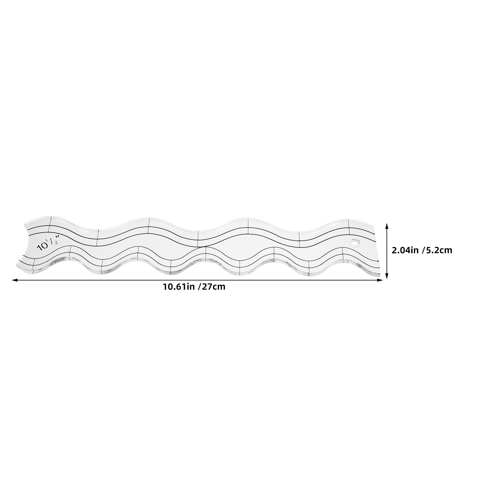 ชุดไม้บรรทัดเย็บผ้าลายคลื่น 2  - Ruler Set Transparent บทวิจารณ์และราคา